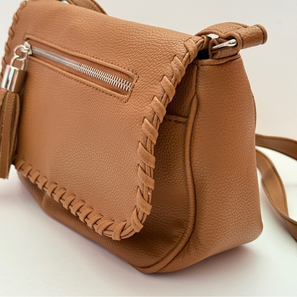 Nine West Tan Crossbody Handbag with Tassel Design - Picture 5 of 14